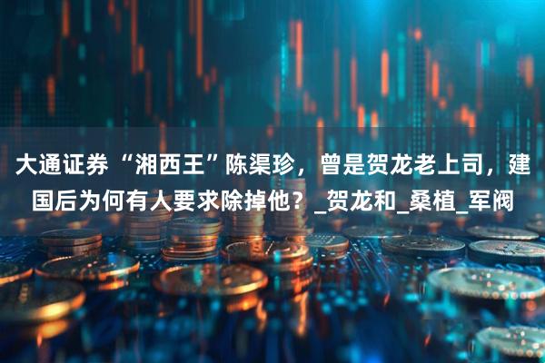 大通证券 “湘西王”陈渠珍，曾是贺龙老上司，建国后为何有人要求除掉他？_贺龙和_桑植_军阀