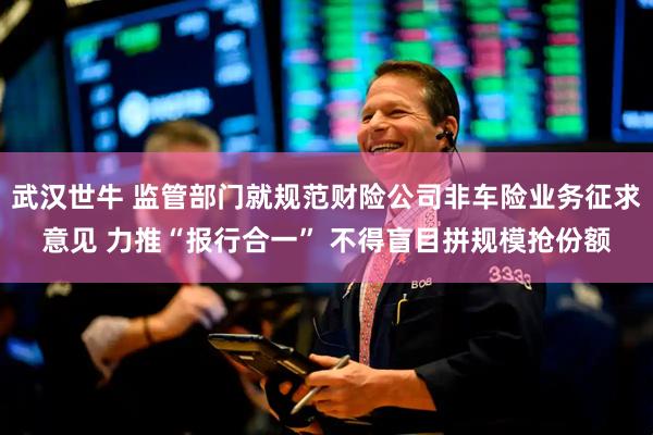 武汉世牛 监管部门就规范财险公司非车险业务征求意见 力推“报行合一” 不得盲目拼规模抢份额